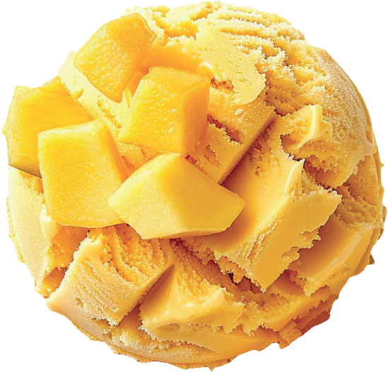 A scoop of Jaffna mango ice cream